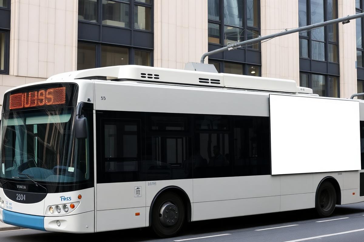 Exemplo de Busdoor / Backbus aplicado na rua