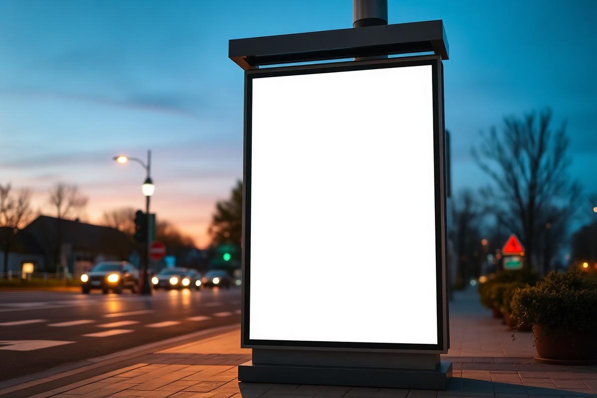 Exemplo de Front-Light aplicado na rua